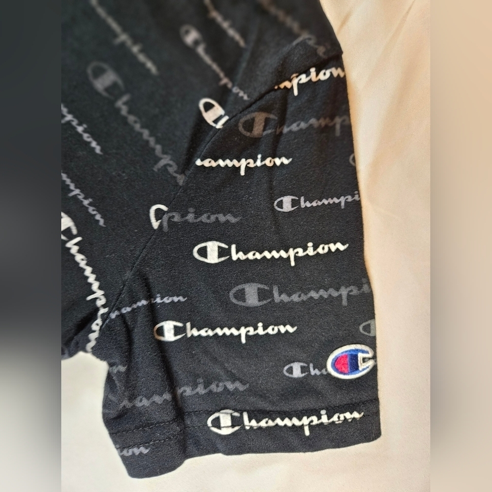 Champion Boys Black White And Gray Champion Insignia Short Sleeve Shirt Size XL - Picture 4 of 9